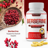 Suplemento de Berberina 1800mg - Alta Pureza, 90 Cápsulas