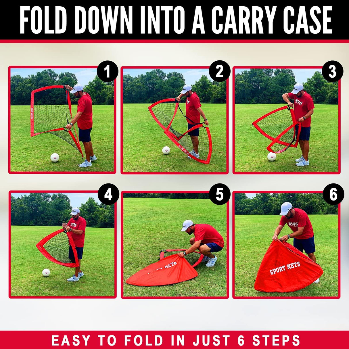 Porterías de fútbol desplegables para niños montaje rápido