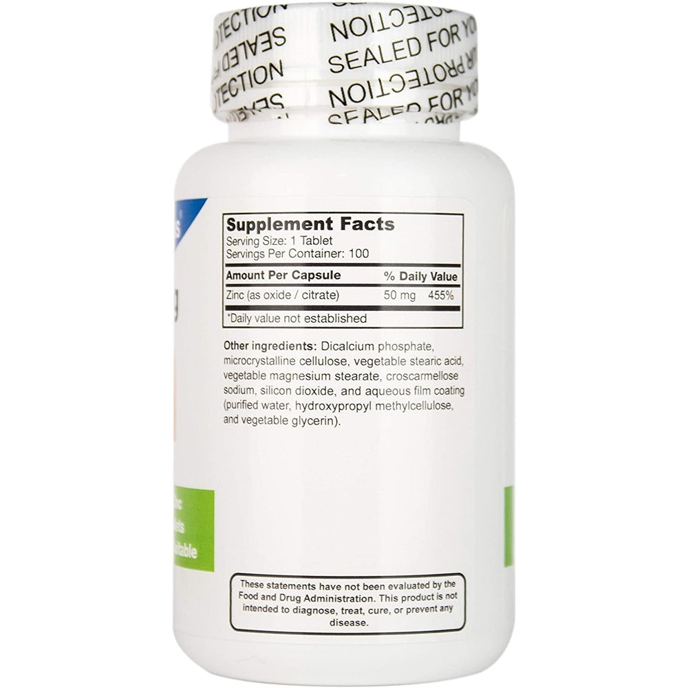 Suplemento Zinc para acné 50mg  con citrato de óxido de zinc