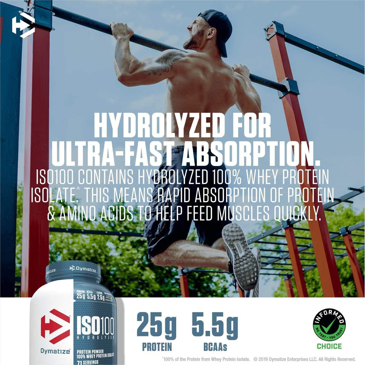 Suplementos Proteína en polvo hidrolizada Dymatize ISO100