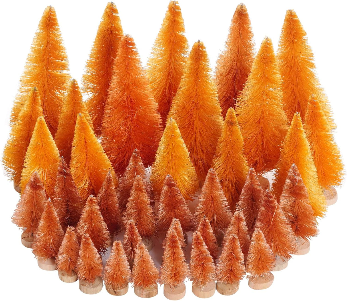 Mini Árboles de Navidad Artificiales Yookat 40 Pcs Base de Madera