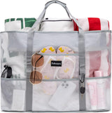 Bolsa de playa de malla, bolsas de playa extra grandes