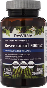 Suplemento ResVitále Resveratrol 500 mg  60 cápsula vegetal