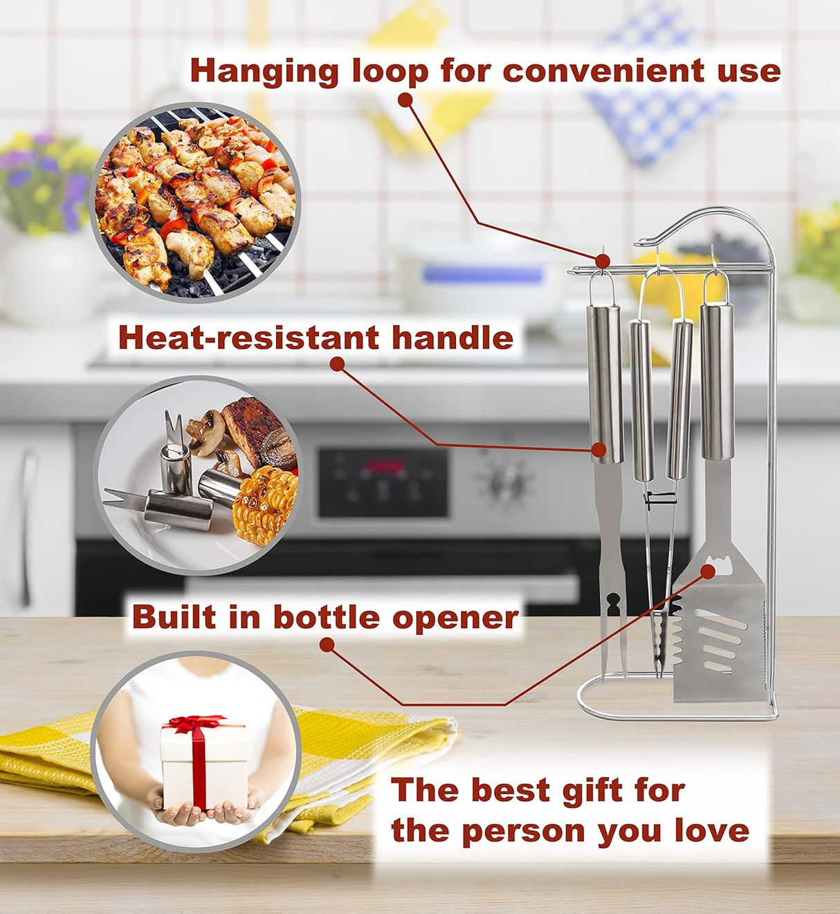 Kit de Accesorios para Parrilla ROMANTICIST 21PC con Estuche