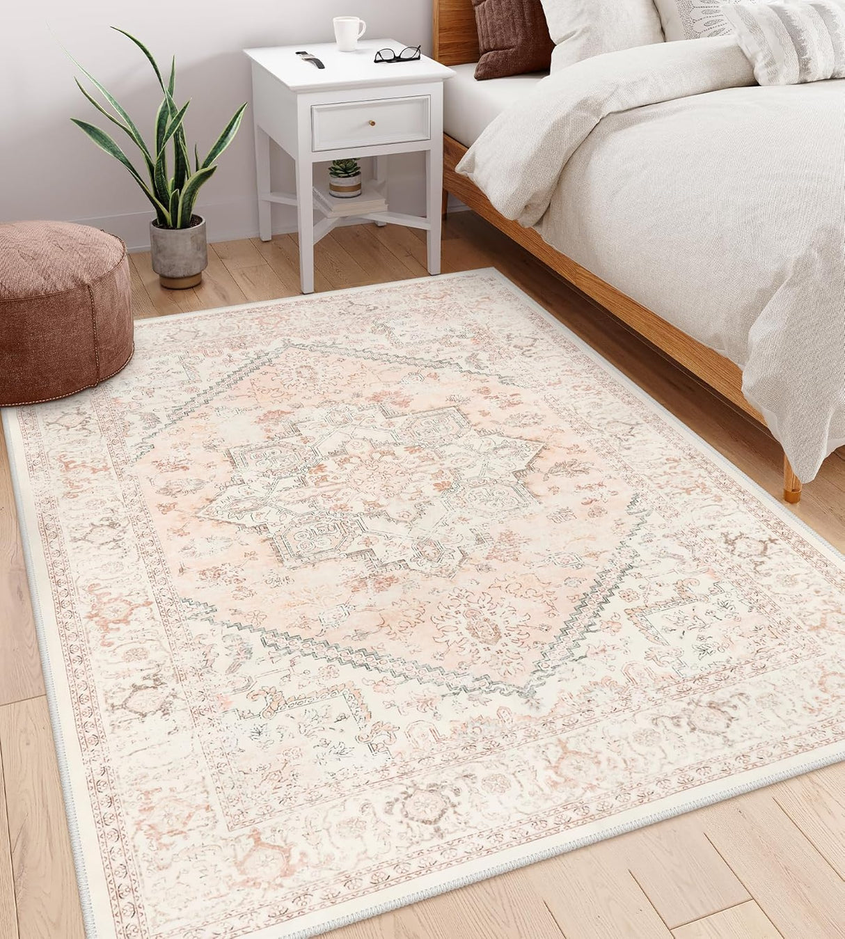 LIVEBOX Alfombra Área 5x7 Vintage Floral Antideslizante Modelo