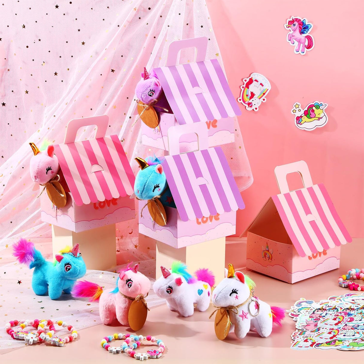 Favor de Fiesta Unicornio Remuuly 88 Pcs Mini Peluches y Regalos