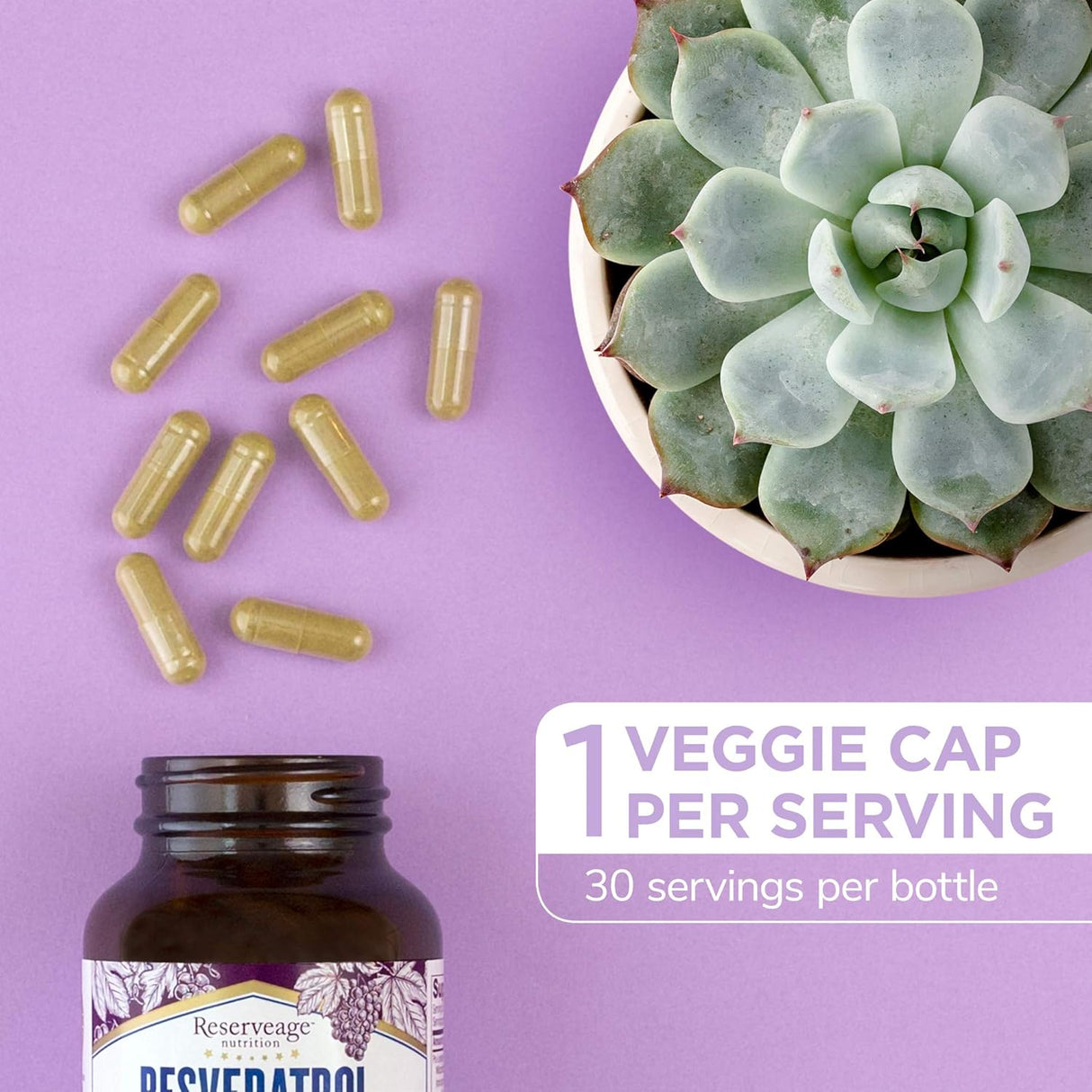Suplemento antioxidante celular Resveratrol 250 mg Keto 30un