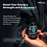L-Arginina Prime Labs 1500mg - Flujo Sanguíneo y Energía