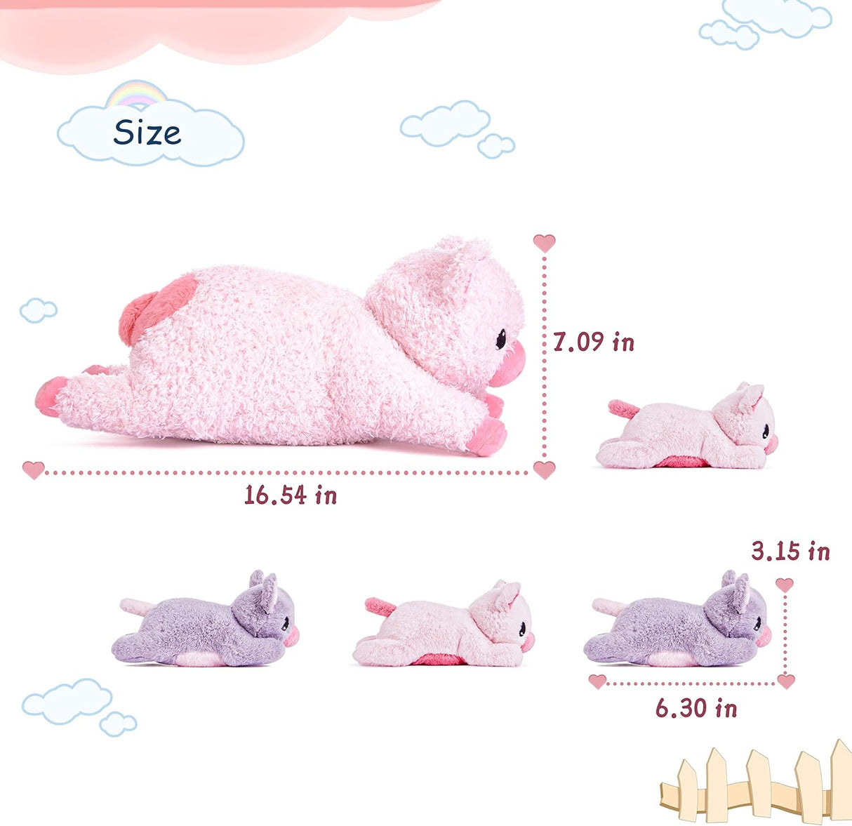 IKASA Mommy Pig - Peluche para mamá y bebé, (cerdo)
