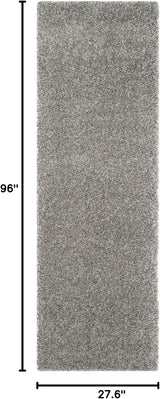 Alfombra Runner Shag 2'3 x 8, Antideslizante, Fácil Cuidado