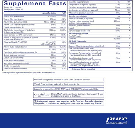 Nutrientes Polifenólicos Pure Encapsulations | Multivitamínico 180 Cápsulas