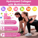 Multi Collagen Gummies, Colágeno Hidrolizado con Biotina, 60u