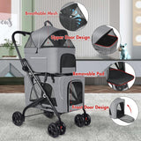 Carro de paseo para mascotas Doble, marca no especificada, 2 bolsas