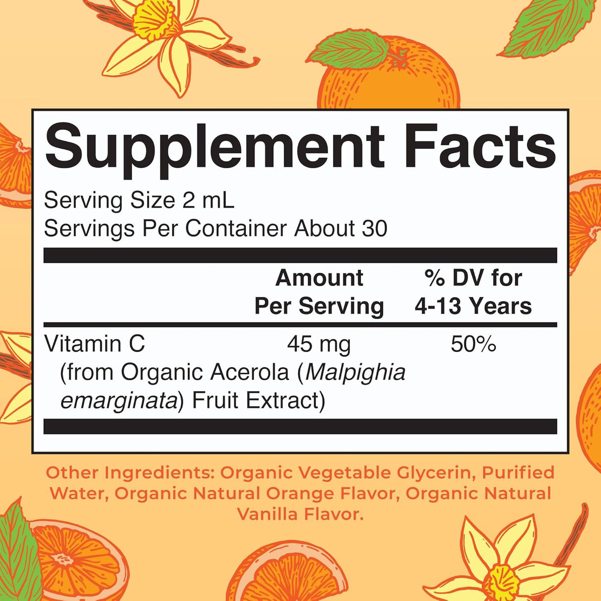 Vitamin C para niños MaryRuth Organics, soporte inmunológico, 2oz