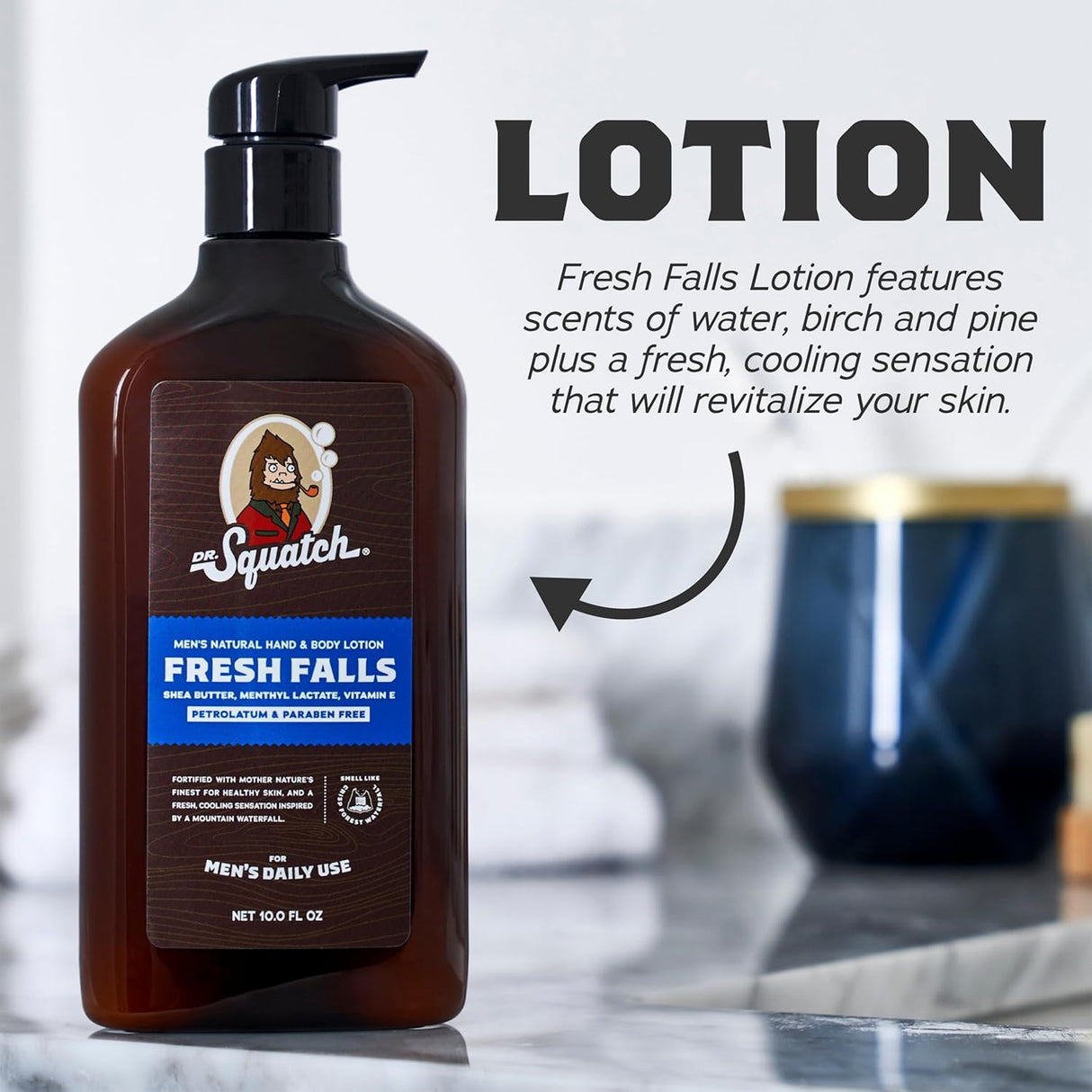 Loción natural para hombre no grasa Dr. Squatch de pino