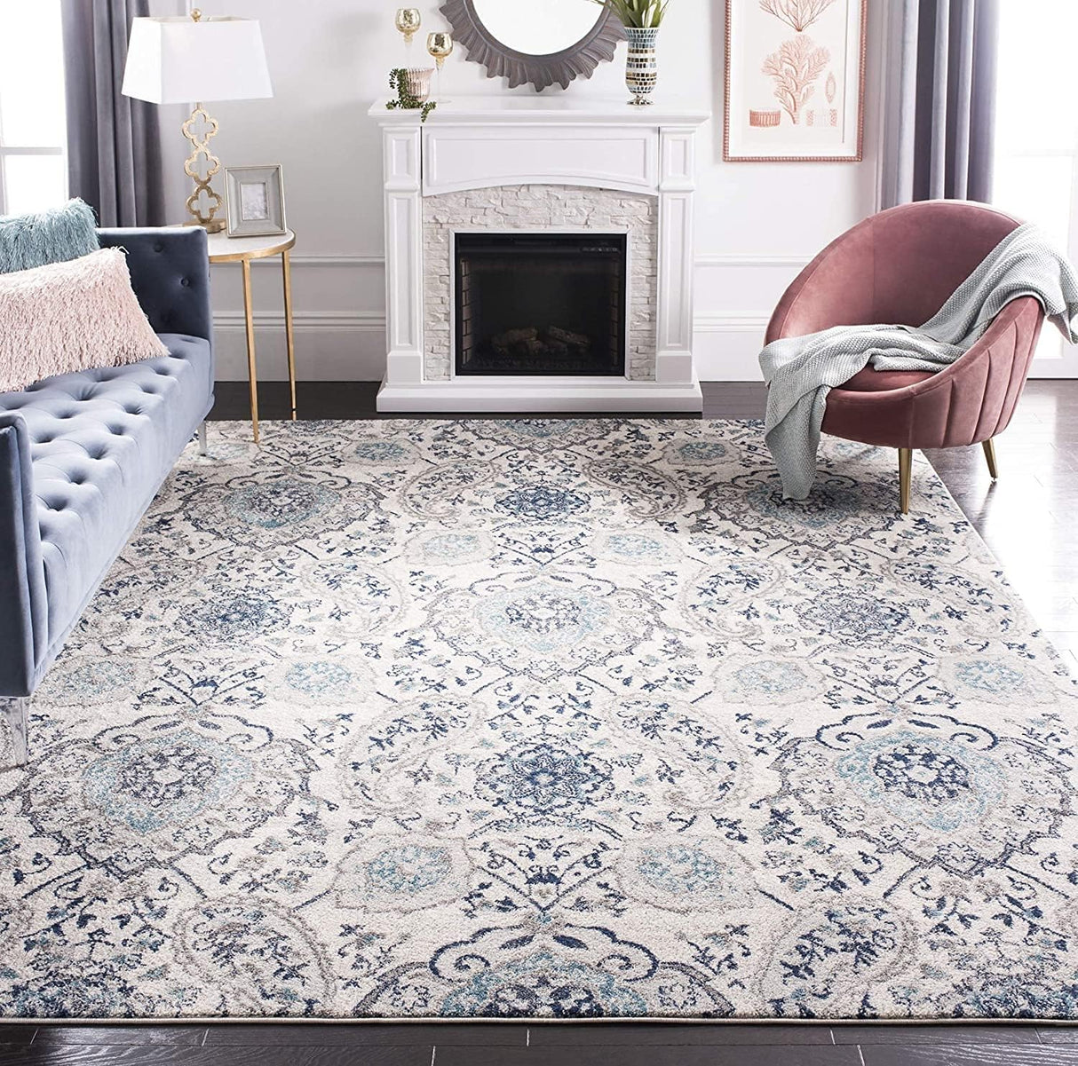 Alfombra Boho Chic SAFAVIEH Madison, Diseño Paisley, MAD600C