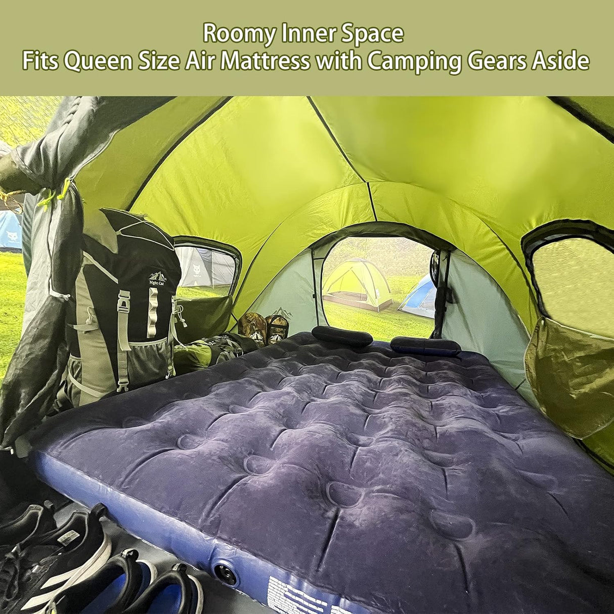 Tienda Nocturna: Tienda Camping 2 Personas Impermeable Instantánea