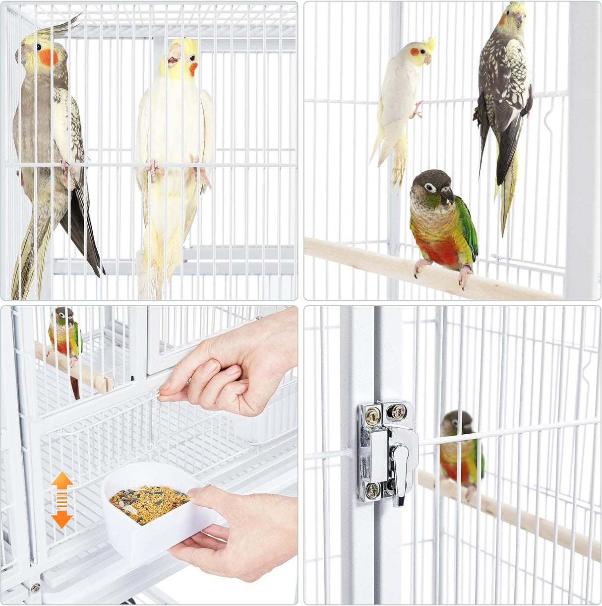 Jaula apilable dividida para cría de aves para canarios
