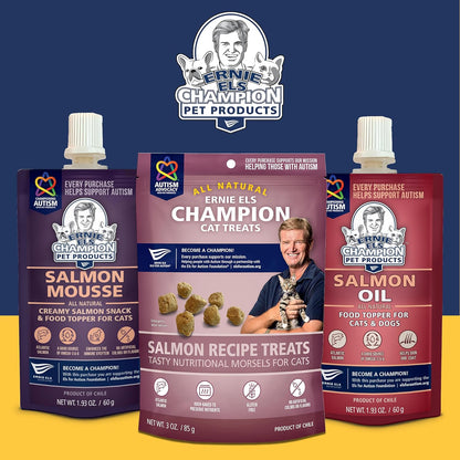 Ernie Els Galletas Premium para Gatos, Salmón y Suplemento