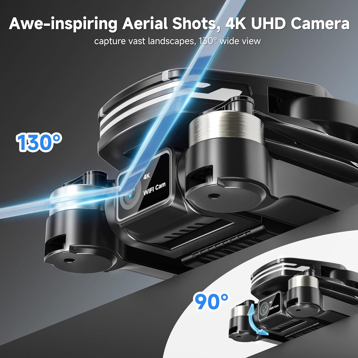 Drone con Cámara 4K, Brushless, FPV, WiFi, Voz, Regalos