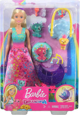 Barbie Dreamtopia Set de Juego con Dragones y Muñeca, Accesorios