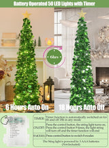 Árbol de Navidad Pop-Up 5 FT con luces y temporizador