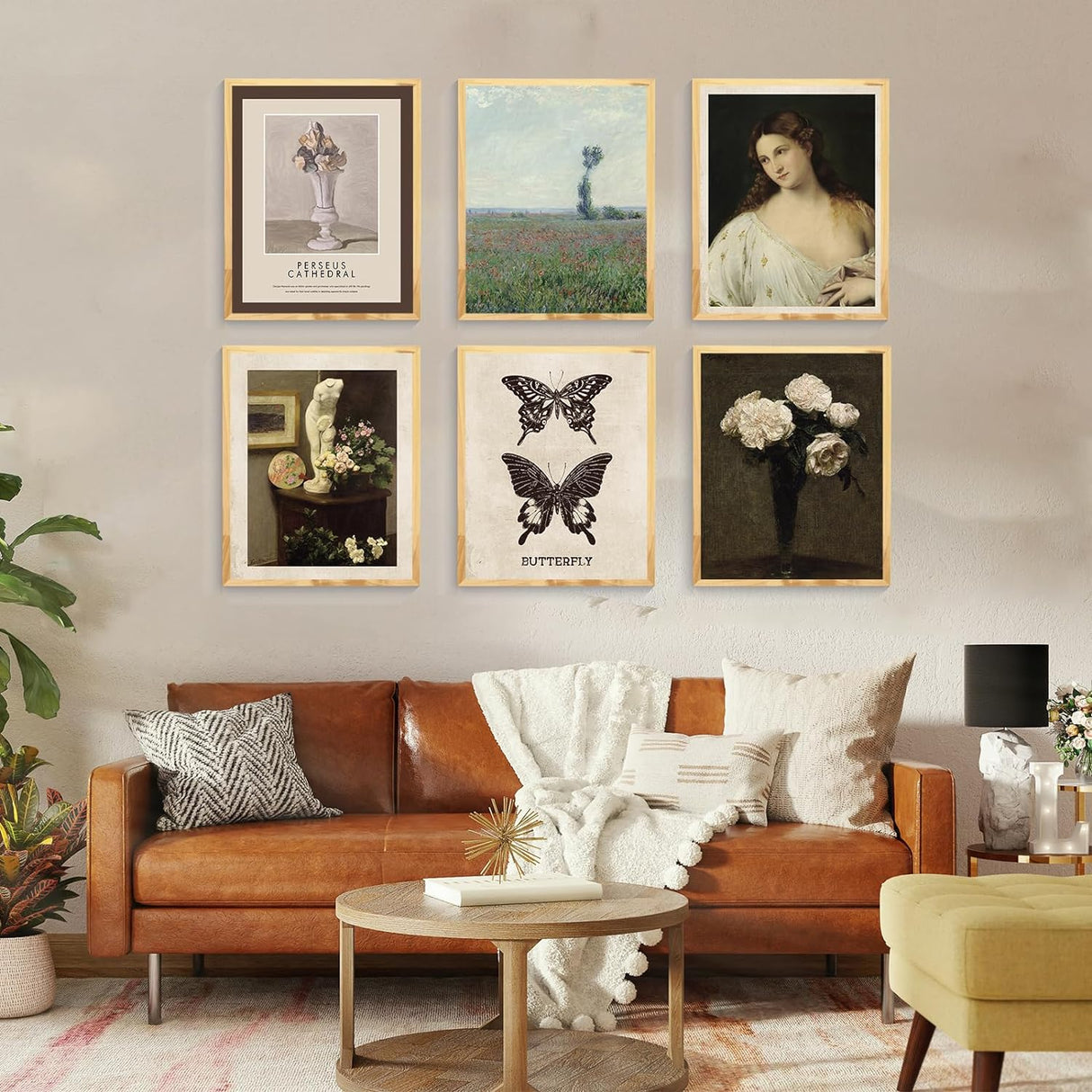 Póster vintage rústico de granja, pintura de flores de campo