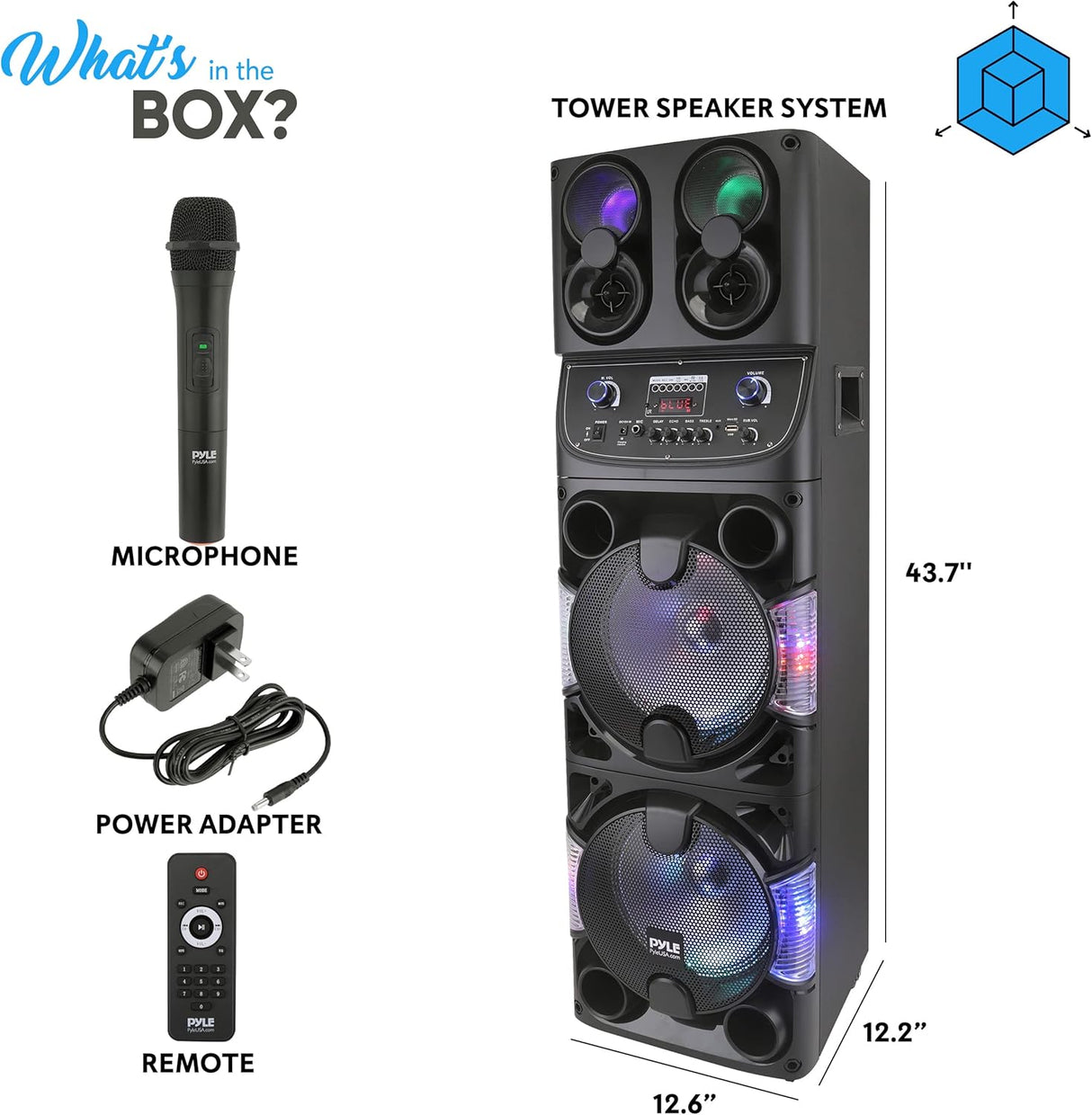 Parlante Portátil con Bluetooth 600 W PYLE-PRO PPHP2109B