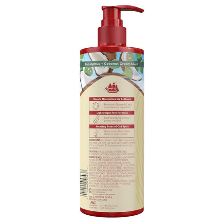 Loción para manos y cuerpo Old Spice de eucalipto y coco
