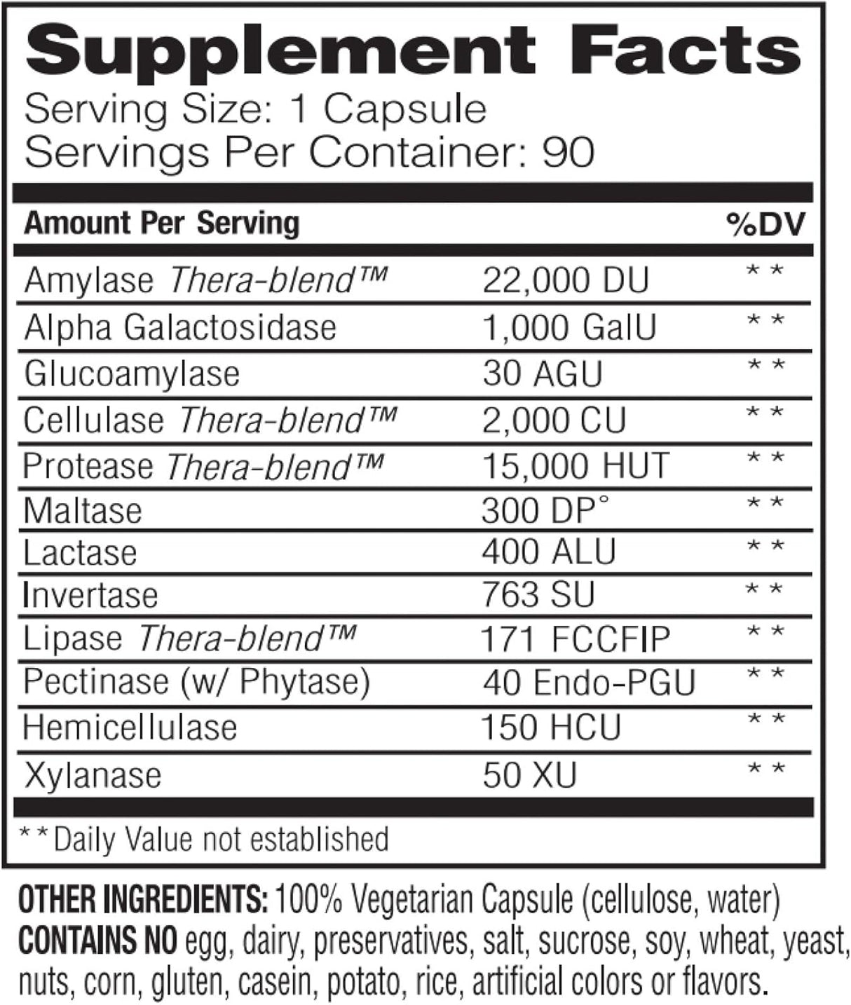 Suplemento Enzymedica VeggieGest  enzimas digestivas veganas