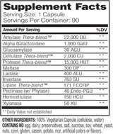 Suplemento Enzymedica VeggieGest  enzimas digestivas veganas