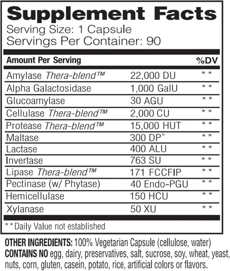 Suplemento Enzymedica VeggieGest  enzimas digestivas veganas