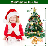 Árbol de Navidad de Mesa con Luces LED y Adornos