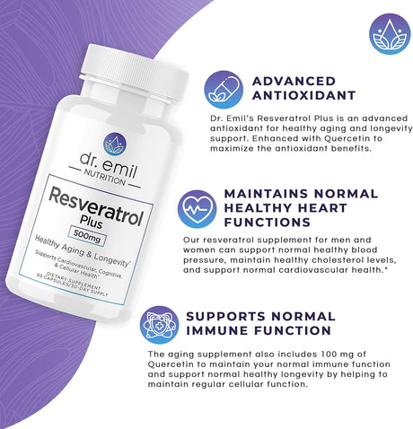 Suplemento de resveratrol para el envejecimiento saludable