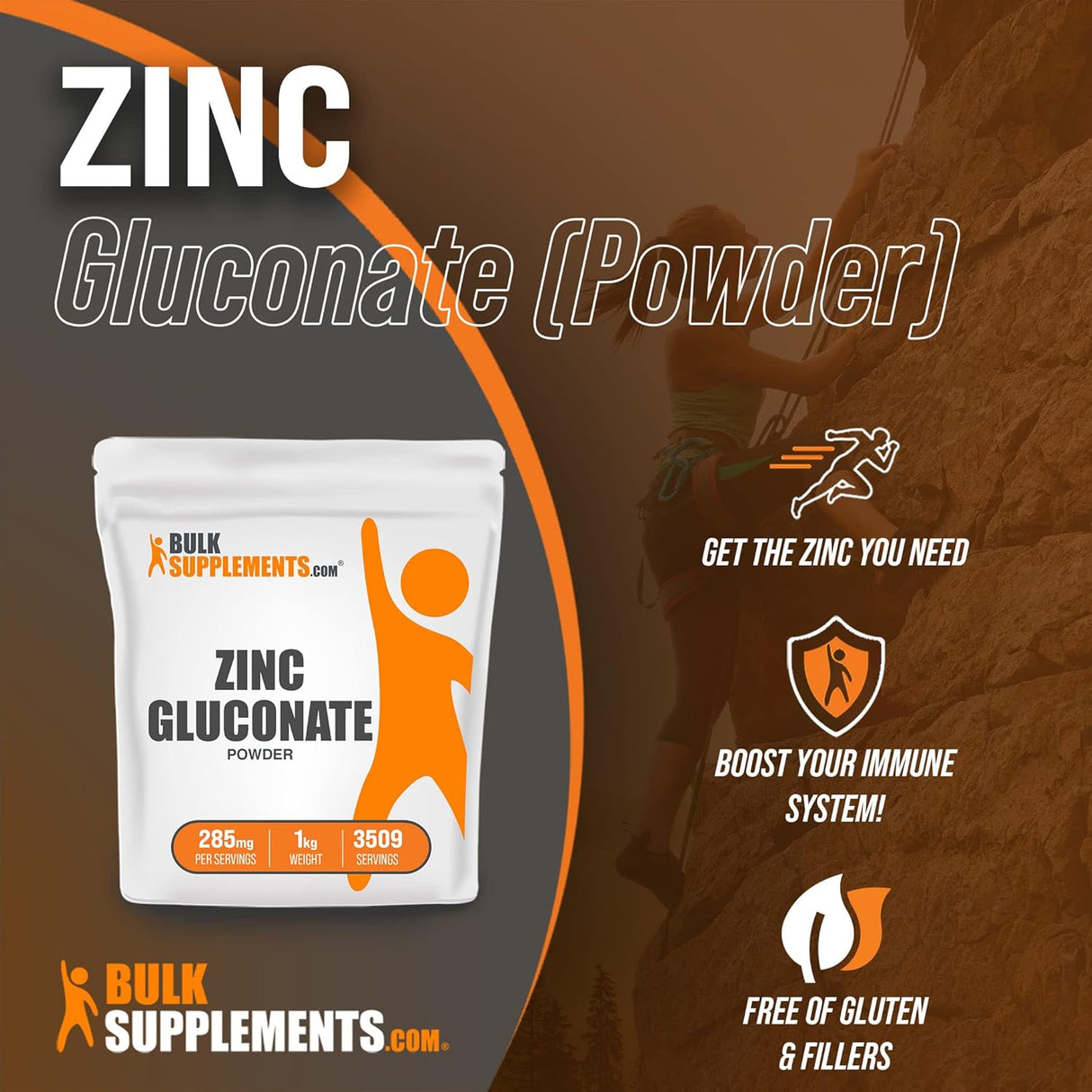 Suplemento Polvo de gluconato de zinc puro  2.2 libra