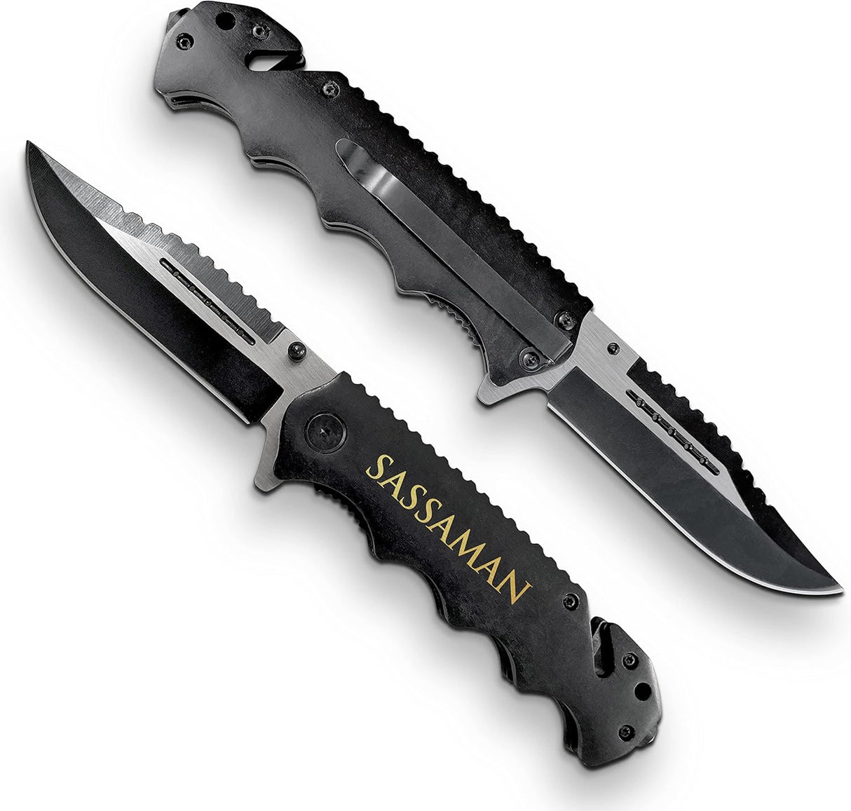 Cuchillo personalizado prémium con caja grabada, negro