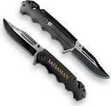 Cuchillo personalizado prémium con caja grabada, negro