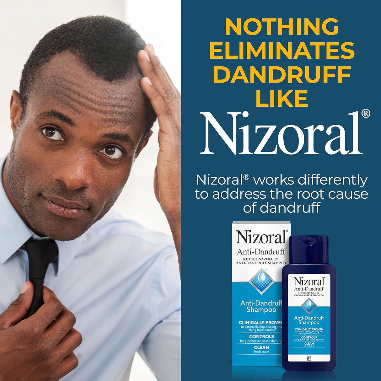 Shampoo anticaspa con 1% de ketoconazol de 14 onzas Nizoral