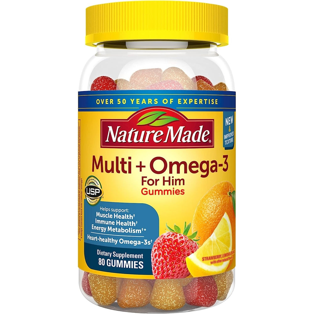 Suplemento Gomitas complejo multivitamínico con omega 3 80un