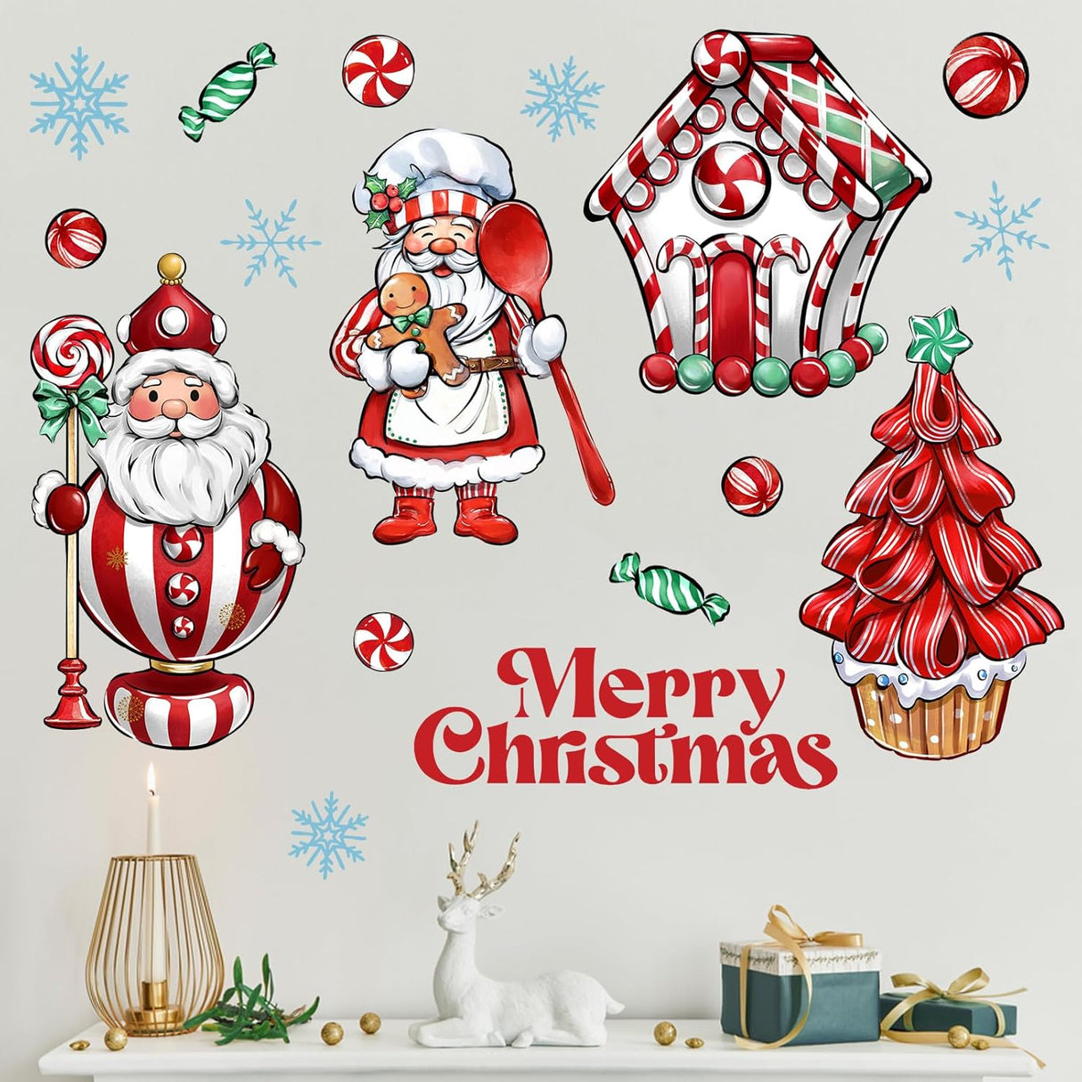 Pegatinas Navideñas Mfault, Decoración Fiesta Invierno 2025