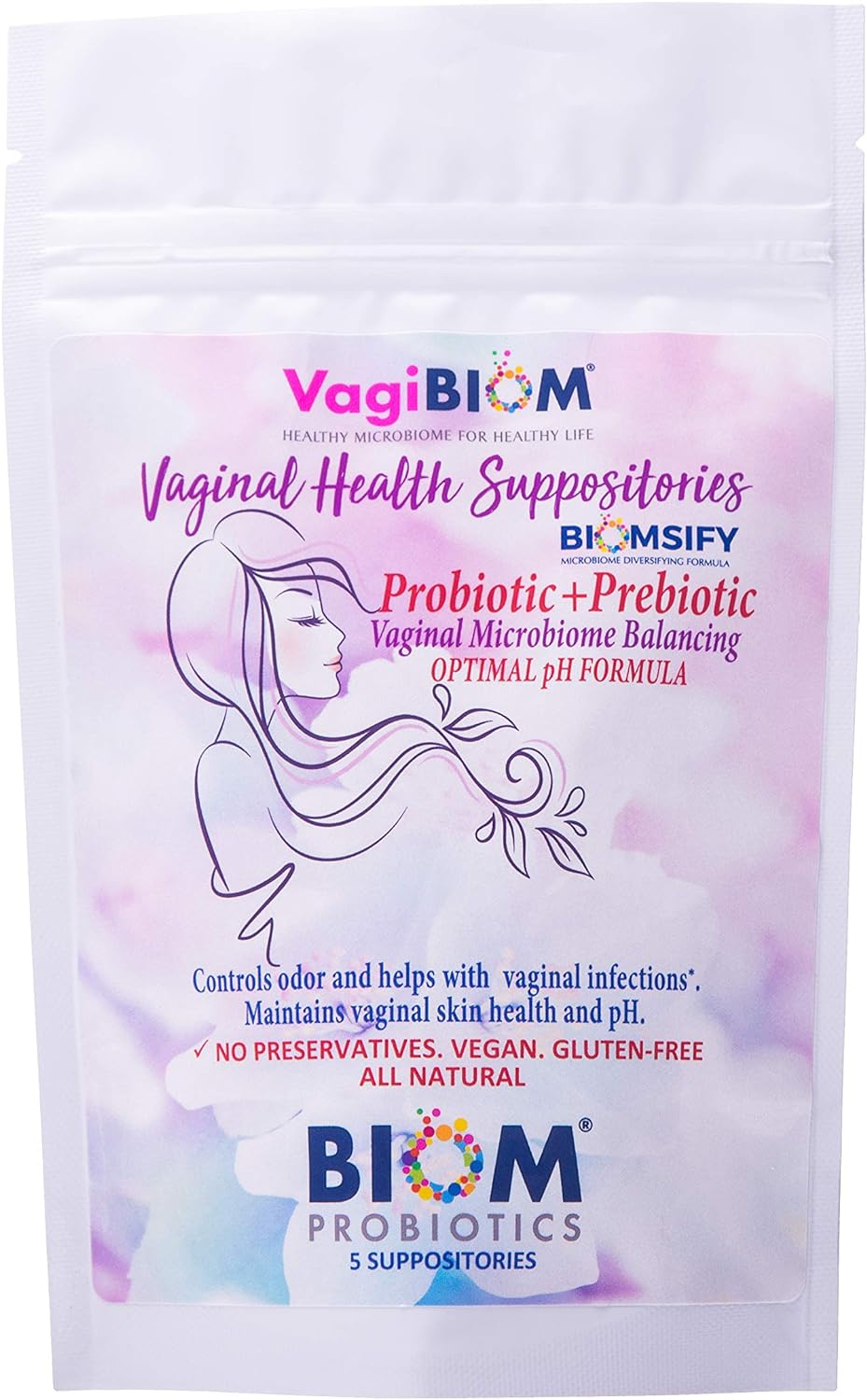 Supositorio probiótico vaginal Biom: pH vaginal natural