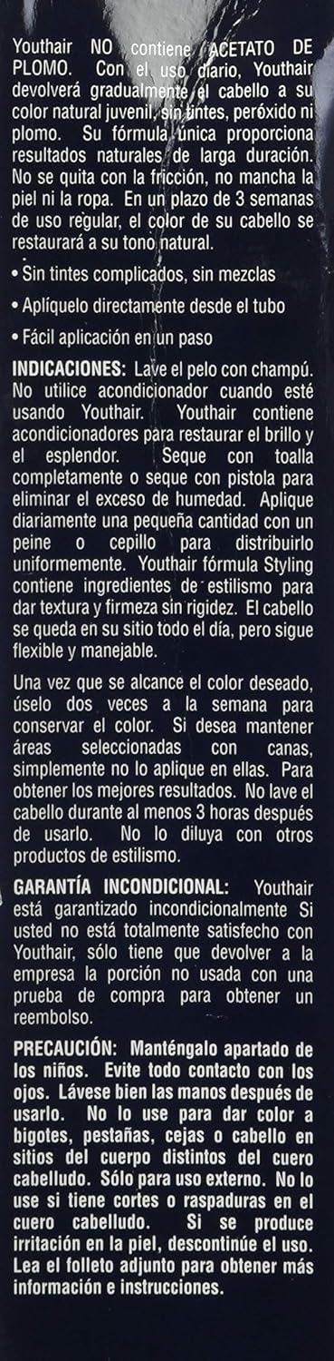 Youthair Crema sin plomo, 3.75 onzas líquidas (paquete de 3)