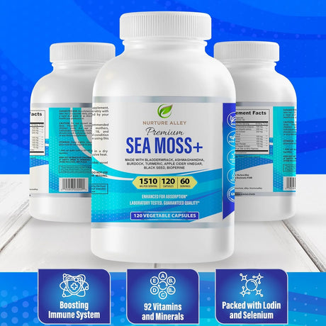 Complejo 8 en 1 de superalimentos: Sea Moss, Black Seed, Ashwagandha