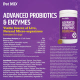 Probioticos y Enzimas para Perros - Pet MD - 60 Chews Digestivos