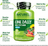 Multivitaminas para hombres NATURELO, 120 cápsulas vegetarianas