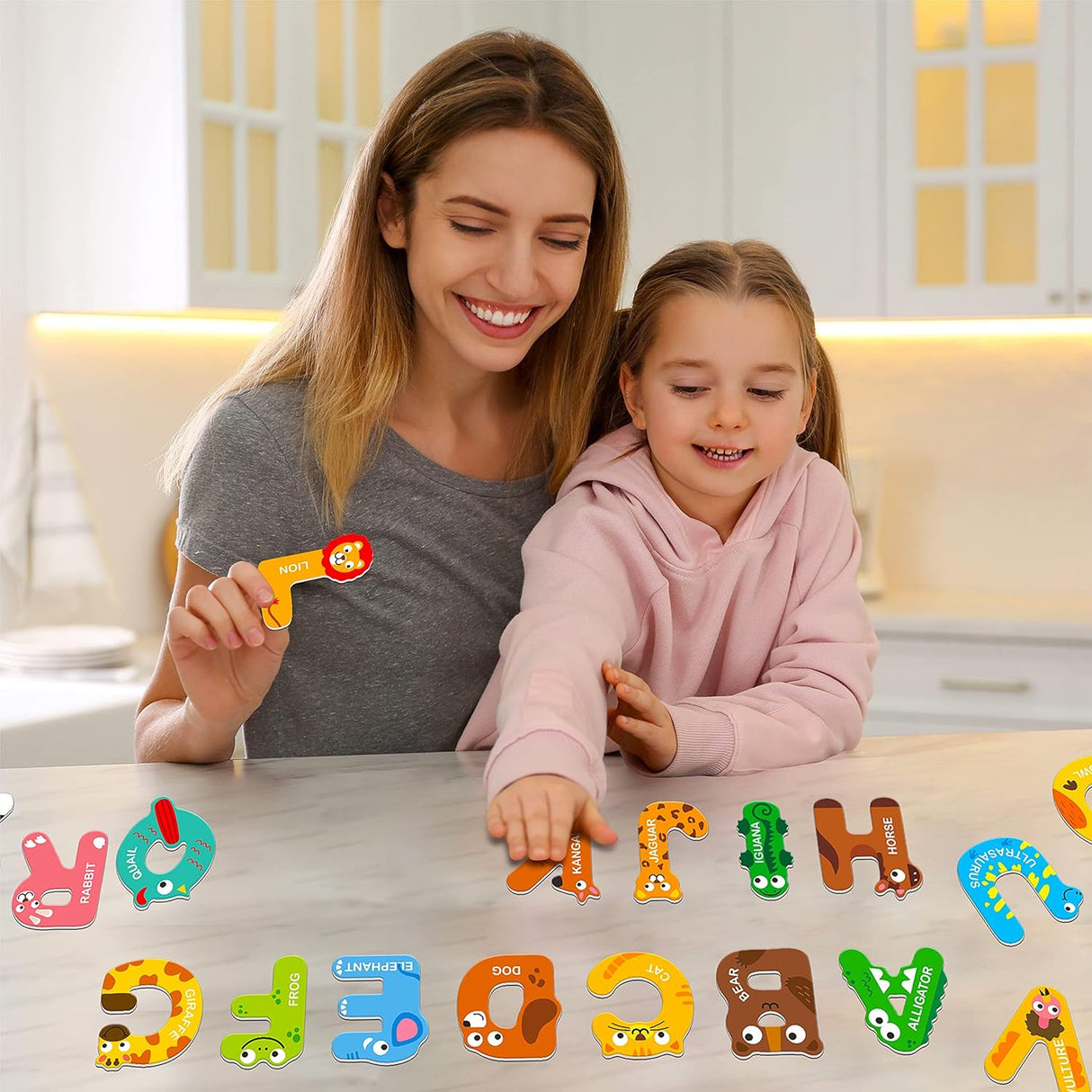 Imanes de Letras Magnéticas, Juguetes Educativos para Niños