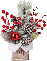 Árbol de Navidad Artificial Hatisan con Adornos y Piñas