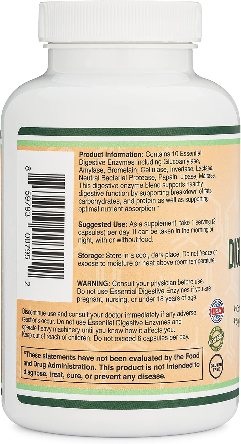 Suplemento Mezcla de 800 mg de las 10 enzimas digestivas