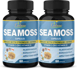 Cadane Cápsulas de Musgo de Irlanda con Vitaminas y Hierbas, 2Pack