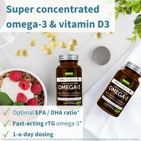 Igennus Omega-3 Wild Fish Oil D3 60 Softgels